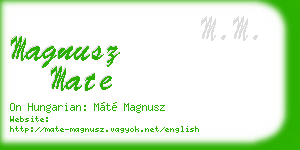 magnusz mate business card